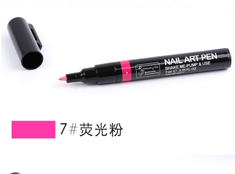 JMT-036618 Nail Painting Pen - 7ml with 16 Color Options, Easy Apply for Creative Nail Art
