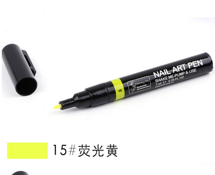 JMT-036618 Nail Painting Pen - 7ml with 16 Color Options, Easy Apply for Creative Nail Art