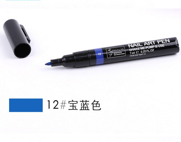 JMT-036618 Nail Painting Pen - 7ml with 16 Color Options, Easy Apply for Creative Nail Art