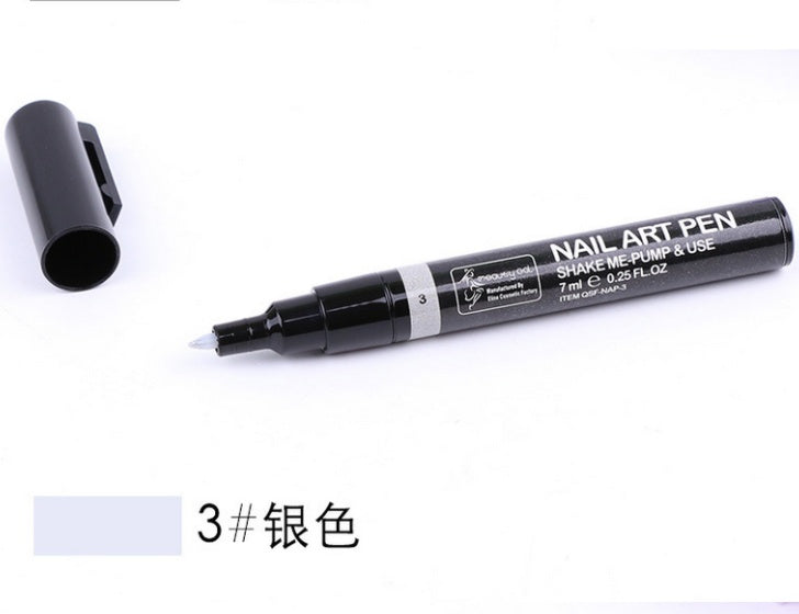 JMT-036618 Nail Painting Pen - 7ml with 16 Color Options, Easy Apply for Creative Nail Art