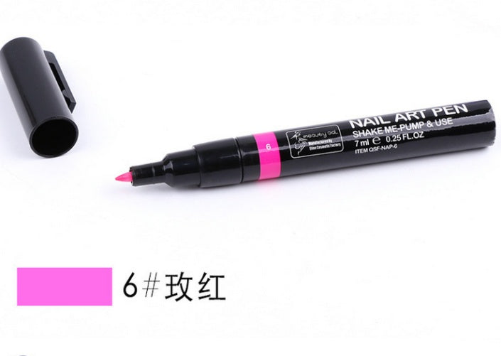 JMT-036618 Nail Painting Pen - 7ml with 16 Color Options, Easy Apply for Creative Nail Art