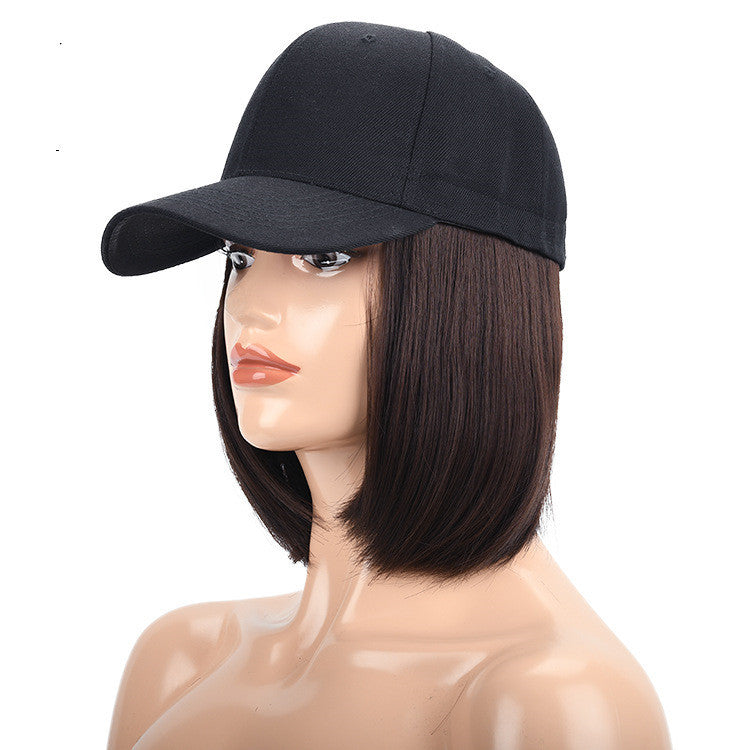 JMT-037002 Integrated Wig Hat with Bob Design for All Skin Tones and Face Shapes