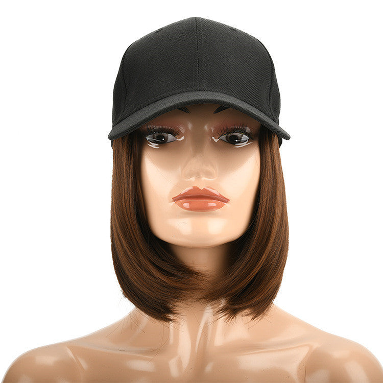 JMT-037002 Integrated Wig Hat with Bob Design for All Skin Tones and Face Shapes