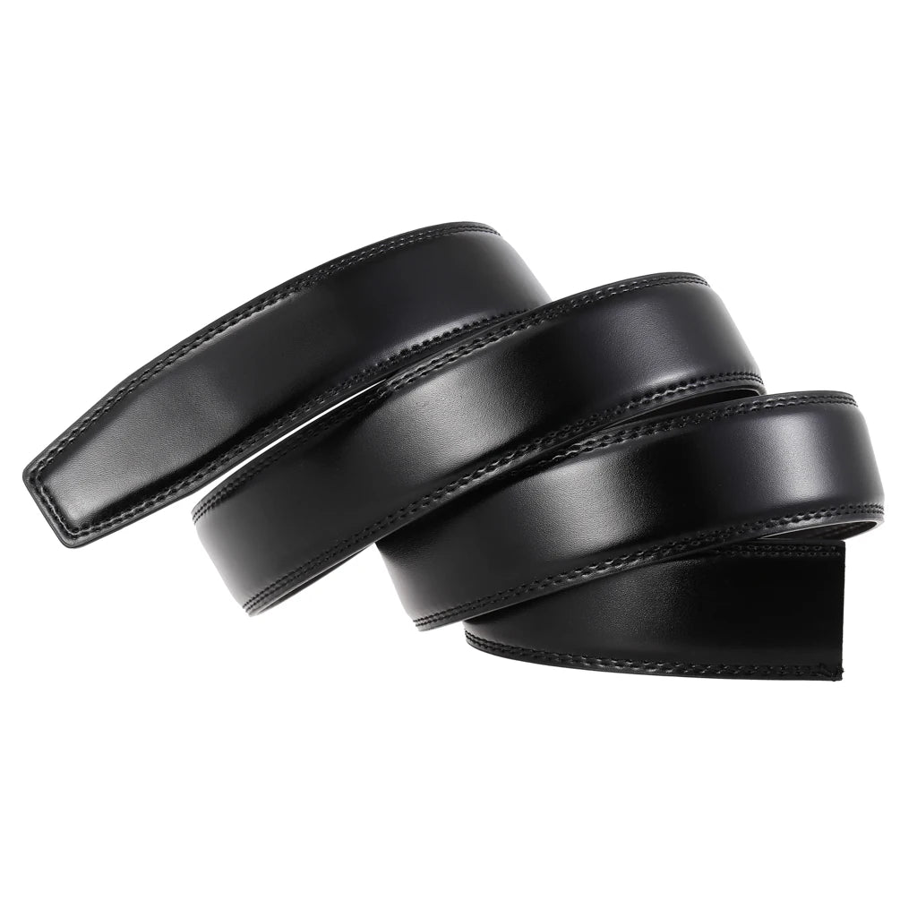 JMT-037066 Men's Automatic Buckle Cowhide Leather Belt - Stylish and Durable Accessory