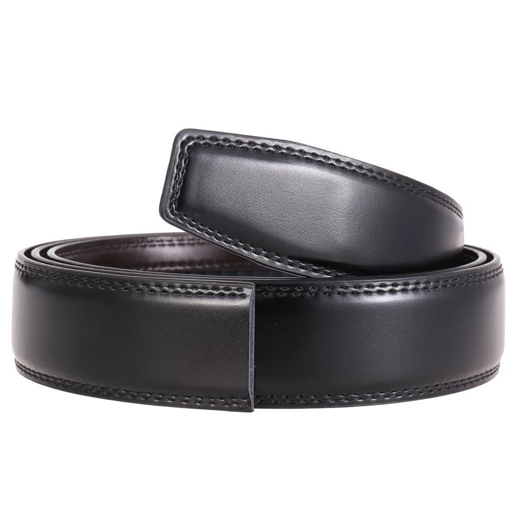 JMT-037066 Men's Automatic Buckle Cowhide Leather Belt - Stylish and Durable Accessory