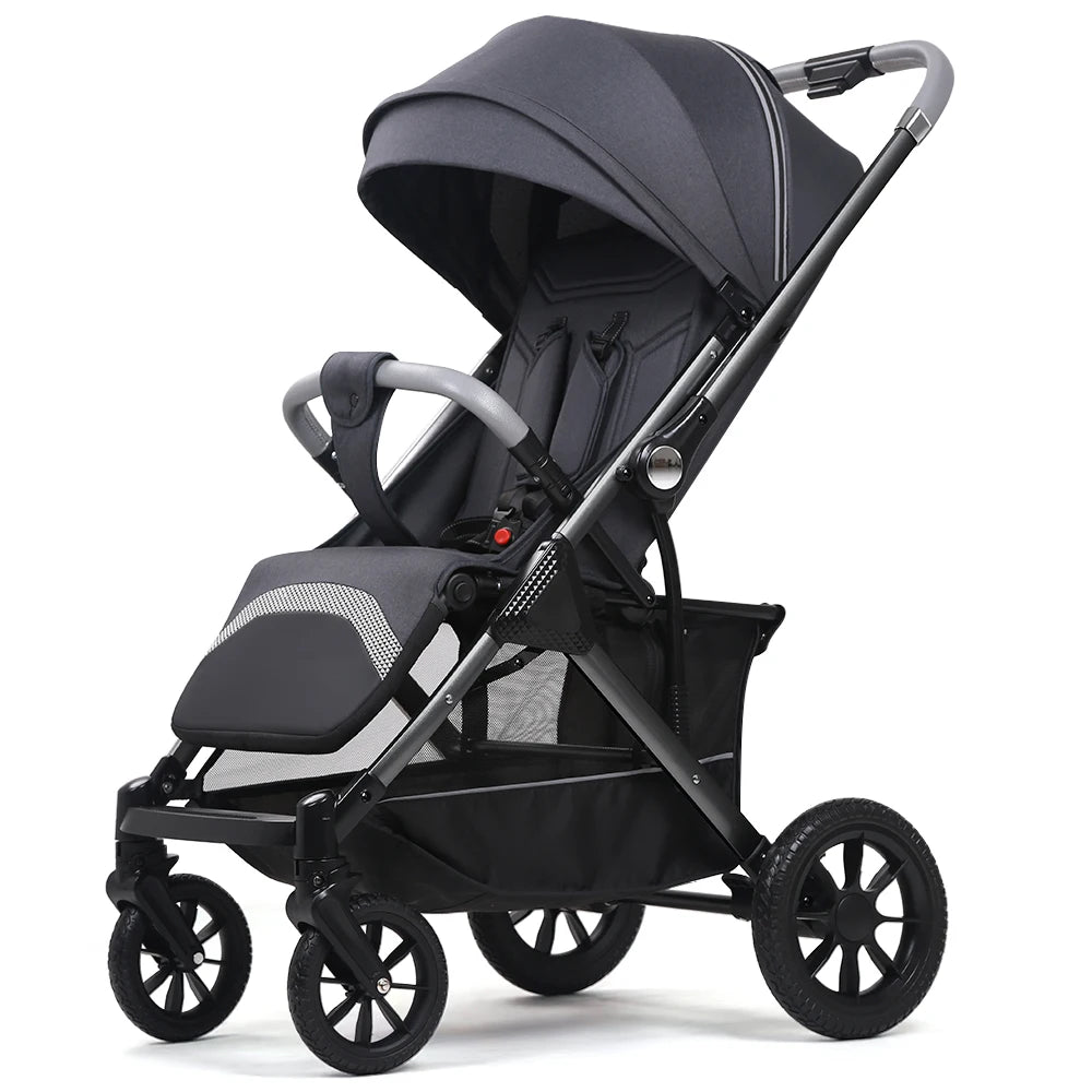 JMT-037322 Luxury 3-in-1 Two-Way Folding Baby Stroller with Portable Pram Carrier for Travel