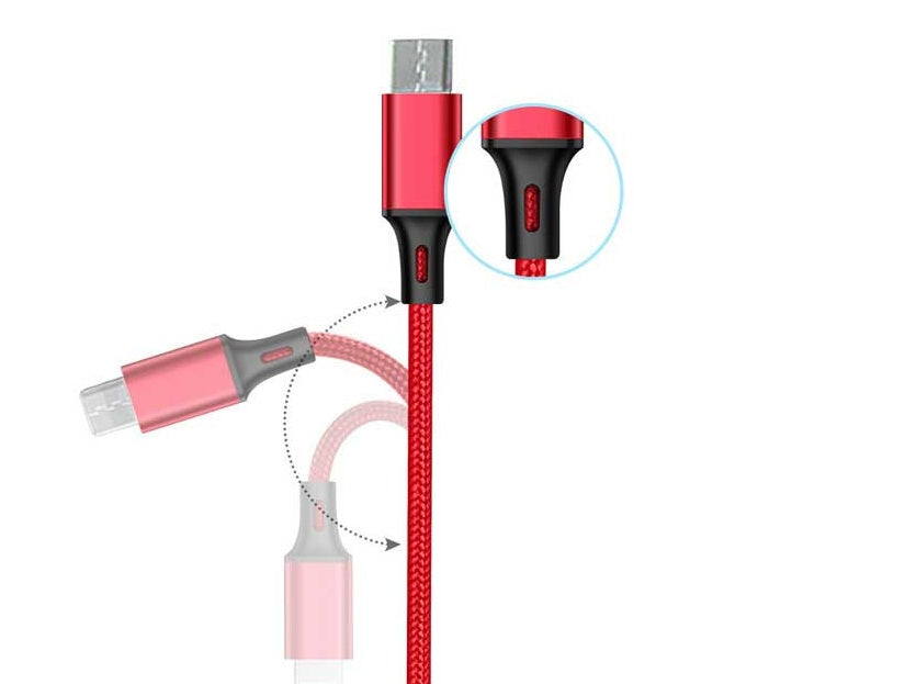 JMT-037642 Multi-Device Keychain Charging Cable - 18cm, Compatible with iPhone, Android, and More