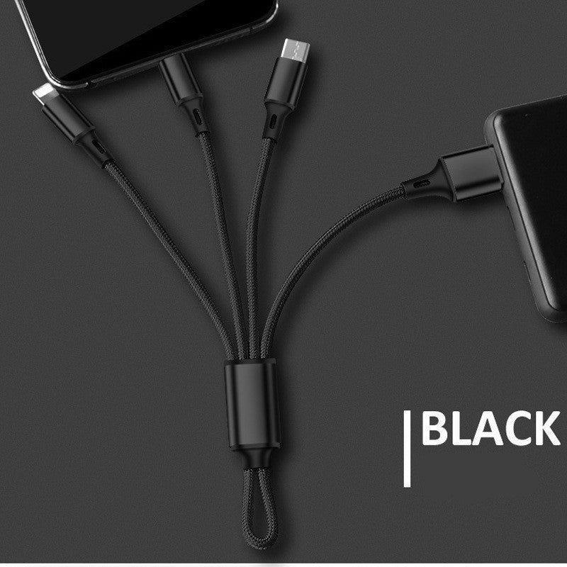 JMT-037642 Multi-Device Keychain Charging Cable - 18cm, Compatible with iPhone, Android, and More