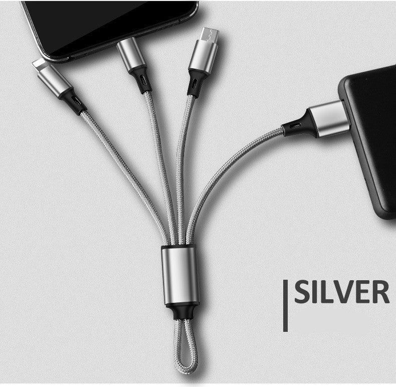 JMT-037642 Multi-Device Keychain Charging Cable - 18cm, Compatible with iPhone, Android, and More