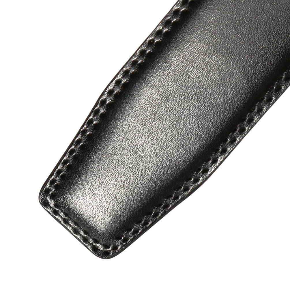 JMT-038218 Men's 3.5CM Automatic Buckle Belt - Genuine 138 Grain Cowhide Leather, Model LY35-3380