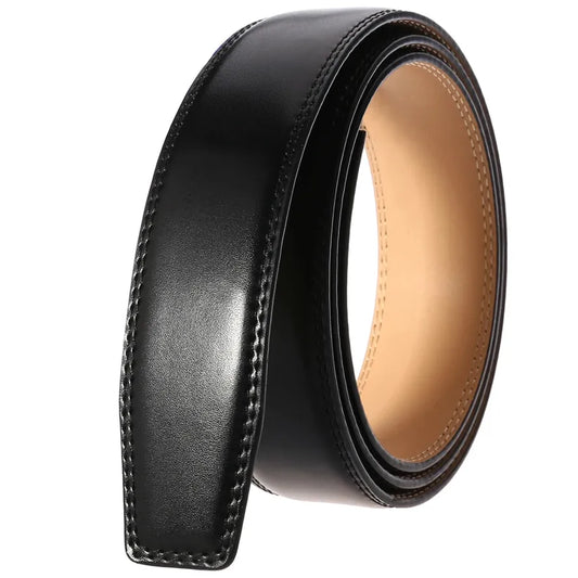 JMT-038218 Men's 3.5CM Automatic Buckle Belt - Genuine 138 Grain Cowhide Leather, Model LY35-3380