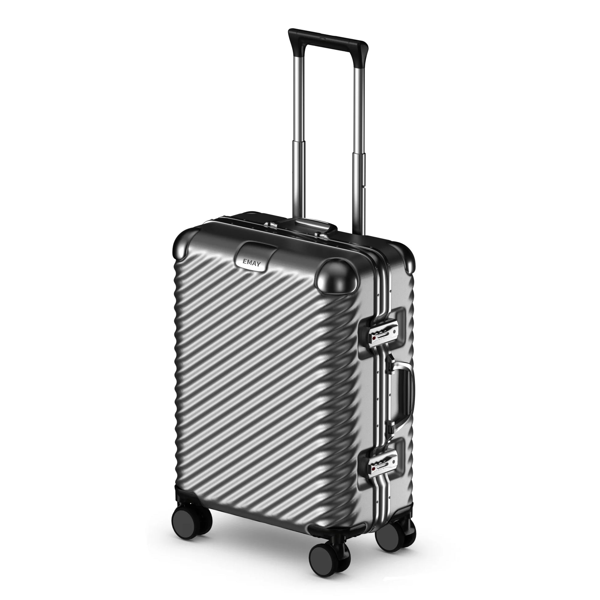 JMT-038346 20-Inch Aluminium Travel Trolley Case with Durable PC Exterior
