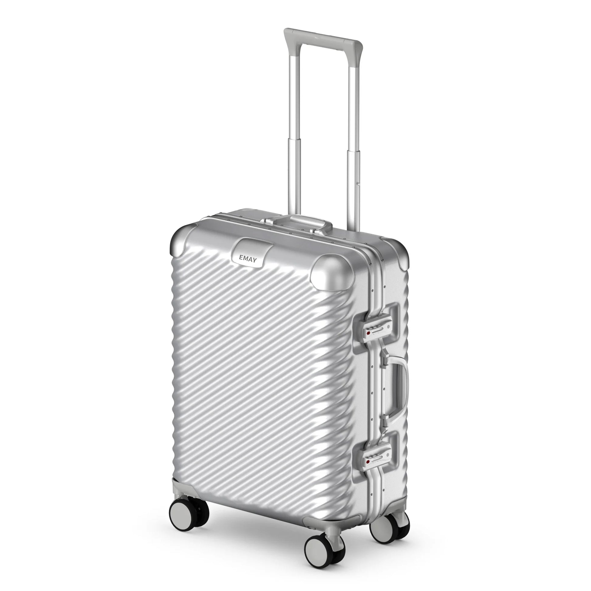 JMT-038346 20-Inch Aluminium Travel Trolley Case with Durable PC Exterior