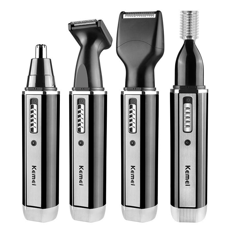 JMT-038602 Rechargeable Electric Nose Hair Trimming Kit with Eyebrow and Sideburn Grooming Tools