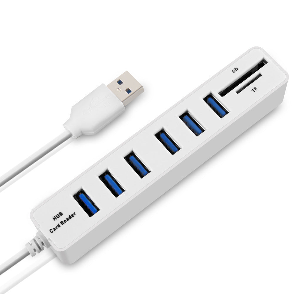 JMT-038794 USB 2.0 20-Port Hub and Card Reader with 6 USB Extensions and 1cm Line Length
