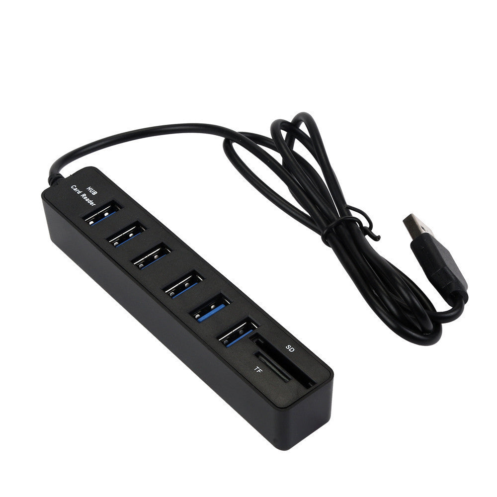 JMT-038794 USB 2.0 20-Port Hub and Card Reader with 6 USB Extensions and 1cm Line Length