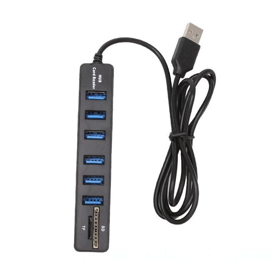 JMT-038794 USB 2.0 20-Port Hub and Card Reader with 6 USB Extensions and 1cm Line Length