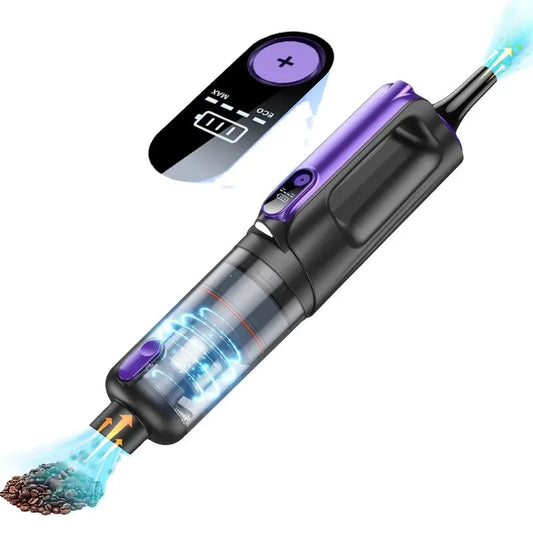 JMT-038922 High-Power Wireless Car Vacuum Cleaner with Digital Display and Tornado Cyclone Technology for Home and Automobile Use
