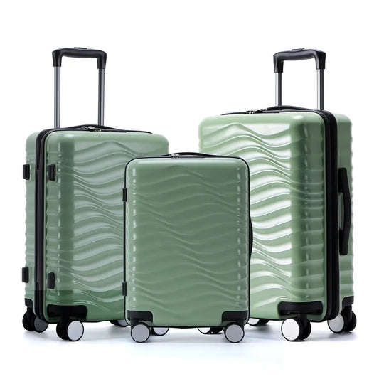 JMT-039178 Designer Hard Shell Trolley Luggage Set - 3-Piece Travel Suitcase Collection