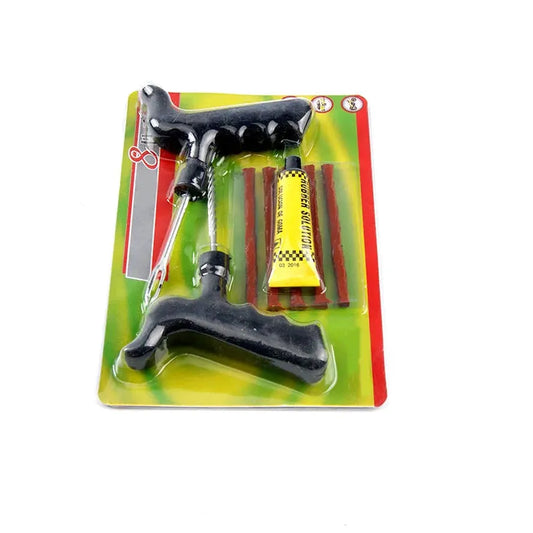 JMT-039242 Universal Tubeless Tire Repair Emergency Kit with 8 Essential Tools for Quick Repairs
