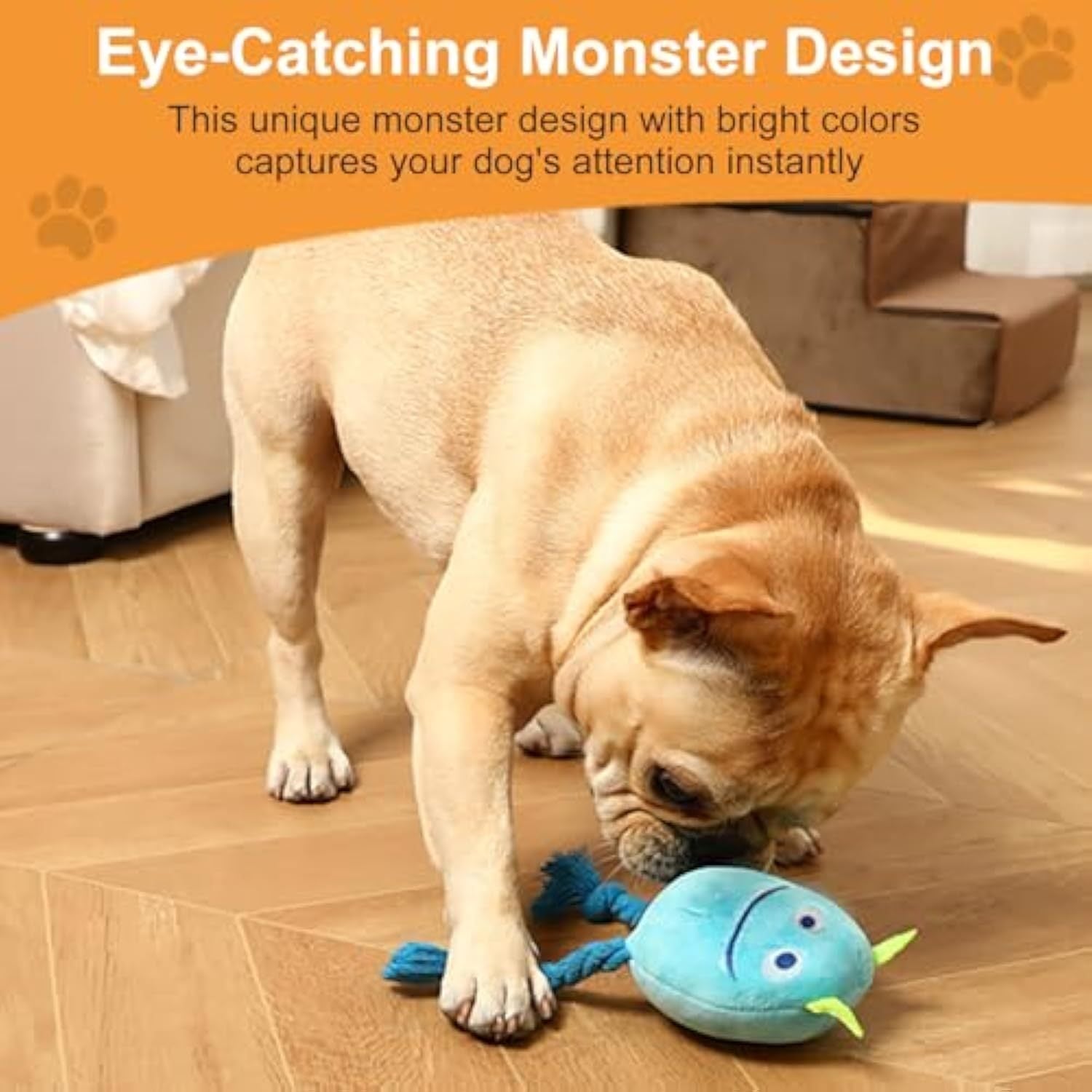JMT-039434 Squeaky Rope Plush Dog Toys for Small and Medium Breeds, Ideal for Keeping Puppies Busy