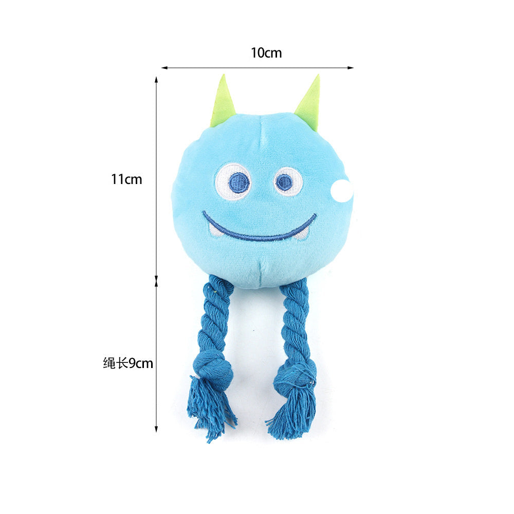 JMT-039434 Squeaky Rope Plush Dog Toys for Small and Medium Breeds, Ideal for Keeping Puppies Busy
