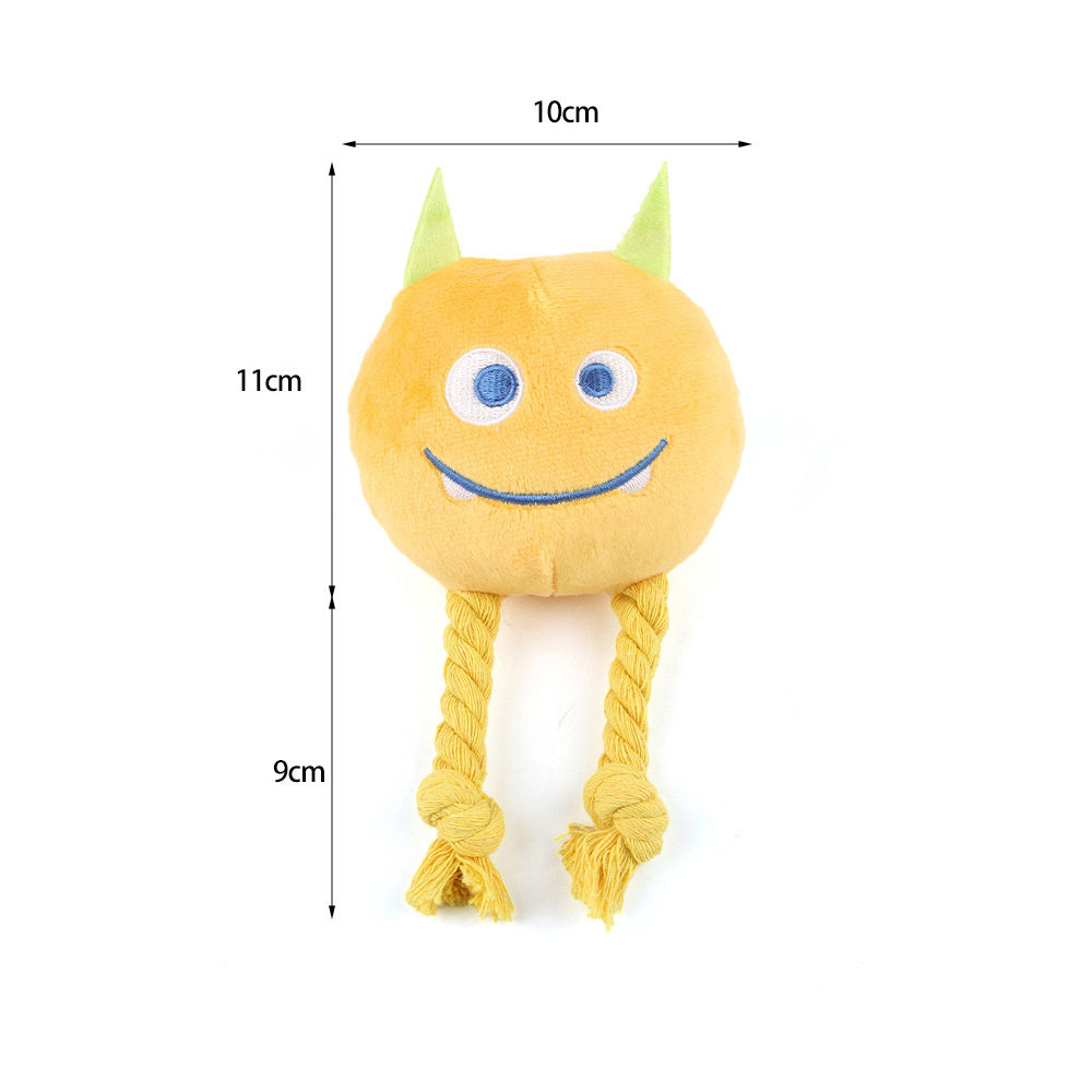 JMT-039434 Squeaky Rope Plush Dog Toys for Small and Medium Breeds, Ideal for Keeping Puppies Busy
