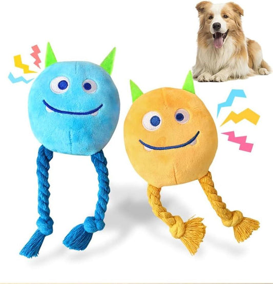 JMT-039434 Squeaky Rope Plush Dog Toys for Small and Medium Breeds, Ideal for Keeping Puppies Busy