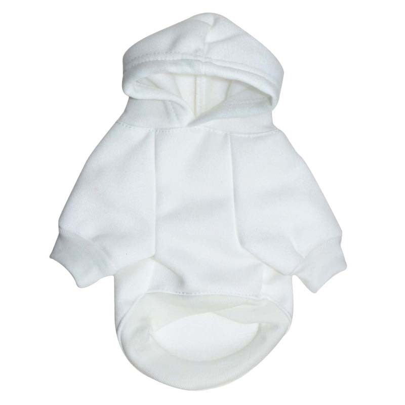JMT-039690 Cozy Fleece Hooded Sweater for Small Dogs - Casual Design in White and Red