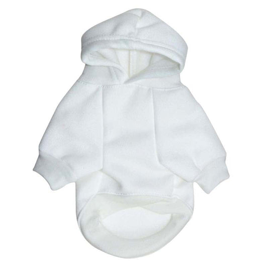 JMT-039690 Cozy Fleece Hooded Sweater for Small Dogs - Casual Design in White and Red