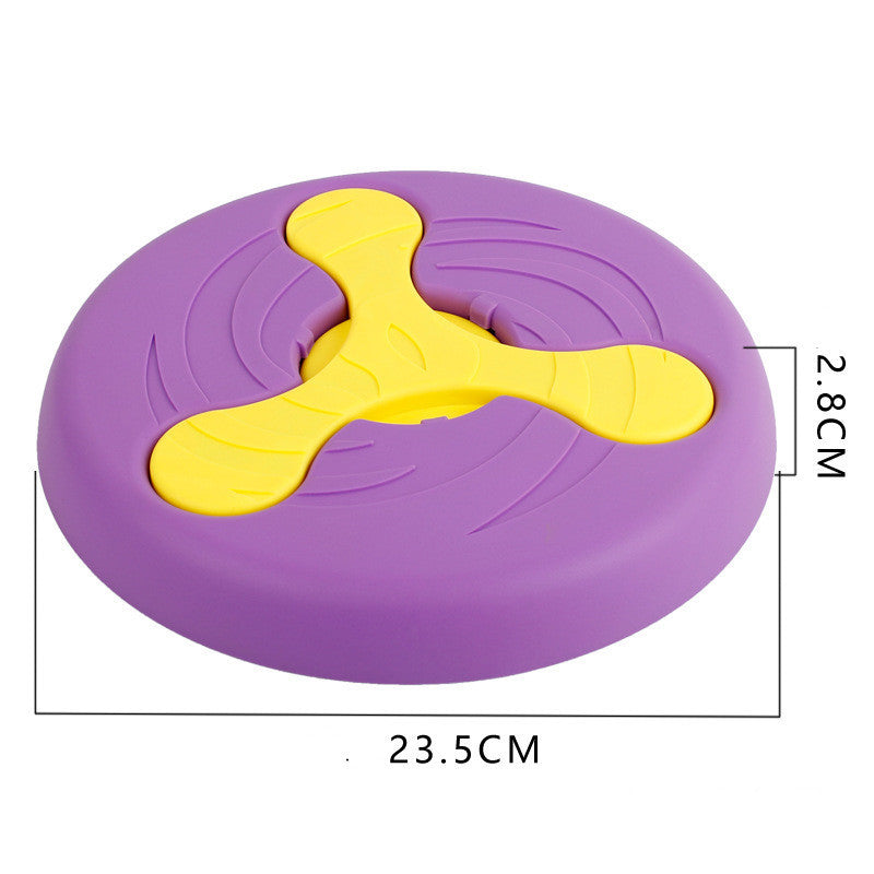 JMT-039754 Durable Bite-Resistant UFO Toy for Effective Pet Training - 23.5cm Diameter, Purple and Green