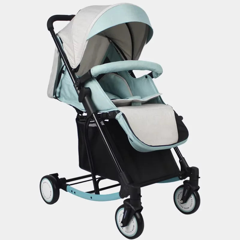 JMT-039754 Lightweight One-Hand Quick Fold Travel System Stroller with Self-Standing Feature for Newborns