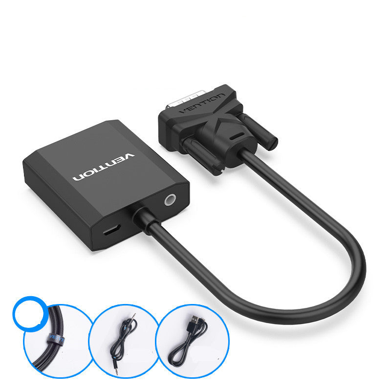 JMT-039946 HDMI to AV Adapter Cable for Computer, TV, Projector with Audio Support, 25cm Pure Copper Design