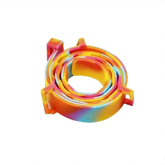 JMT-040266 Flea and Lice Repellent Collar for Cats and Dogs - Adjustable Rainbow Design