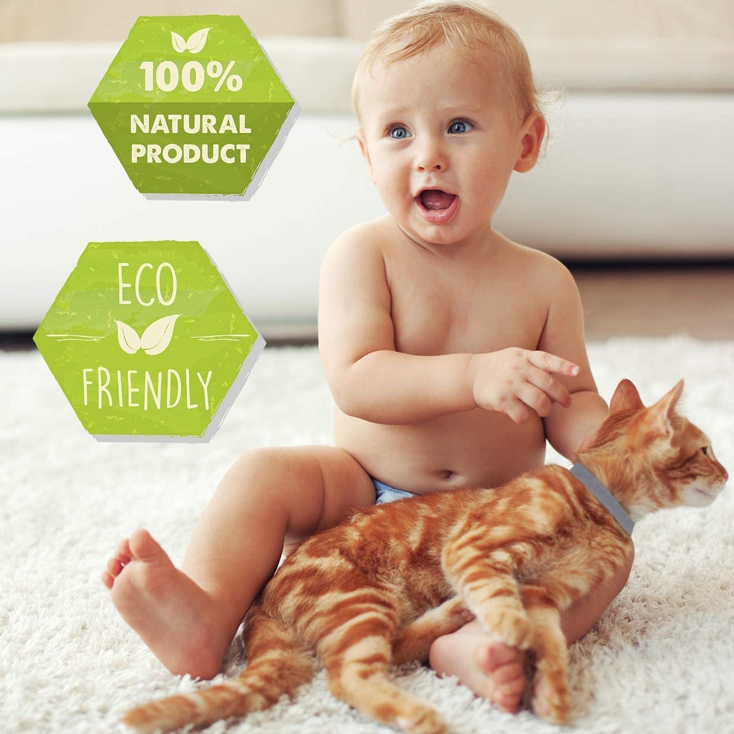 JMT-040266 Flea and Lice Repellent Collar for Cats and Dogs - Adjustable Rainbow Design