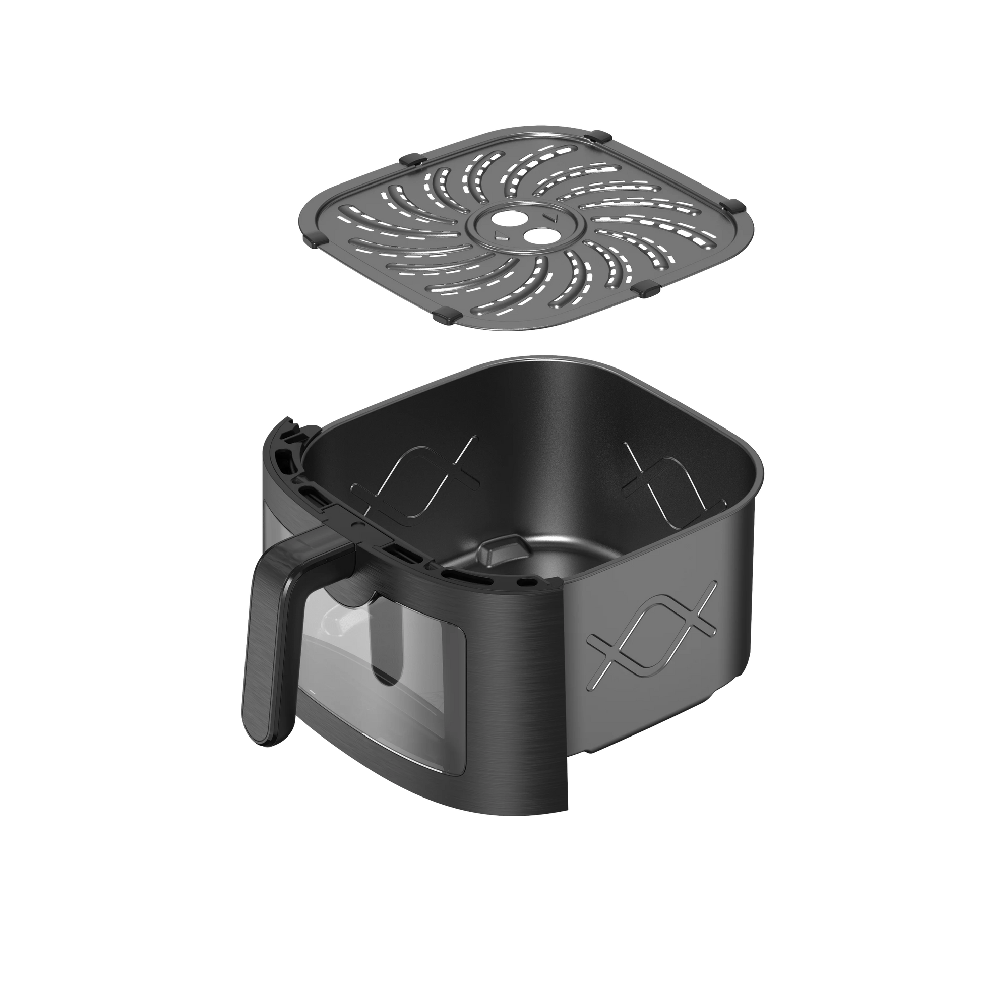 JMT-040522 Digital Smart 8L Window Air Fryer with Mini Rack and Wi-Fi Functionality