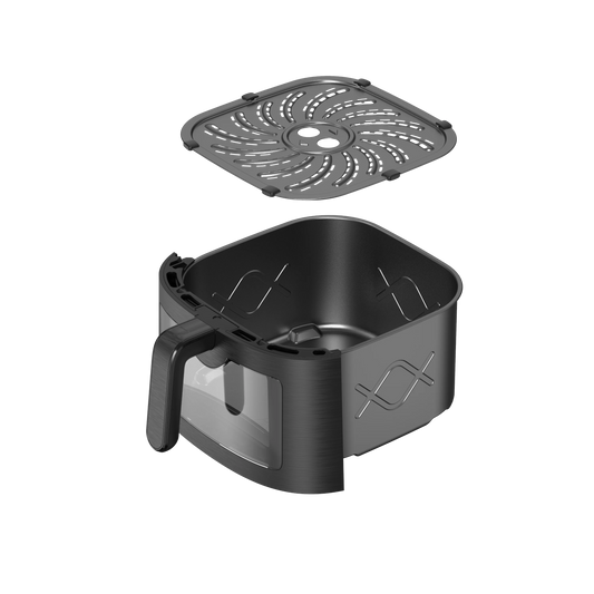 JMT-040522 Digital Smart 8L Window Air Fryer with Mini Rack and Wi-Fi Functionality