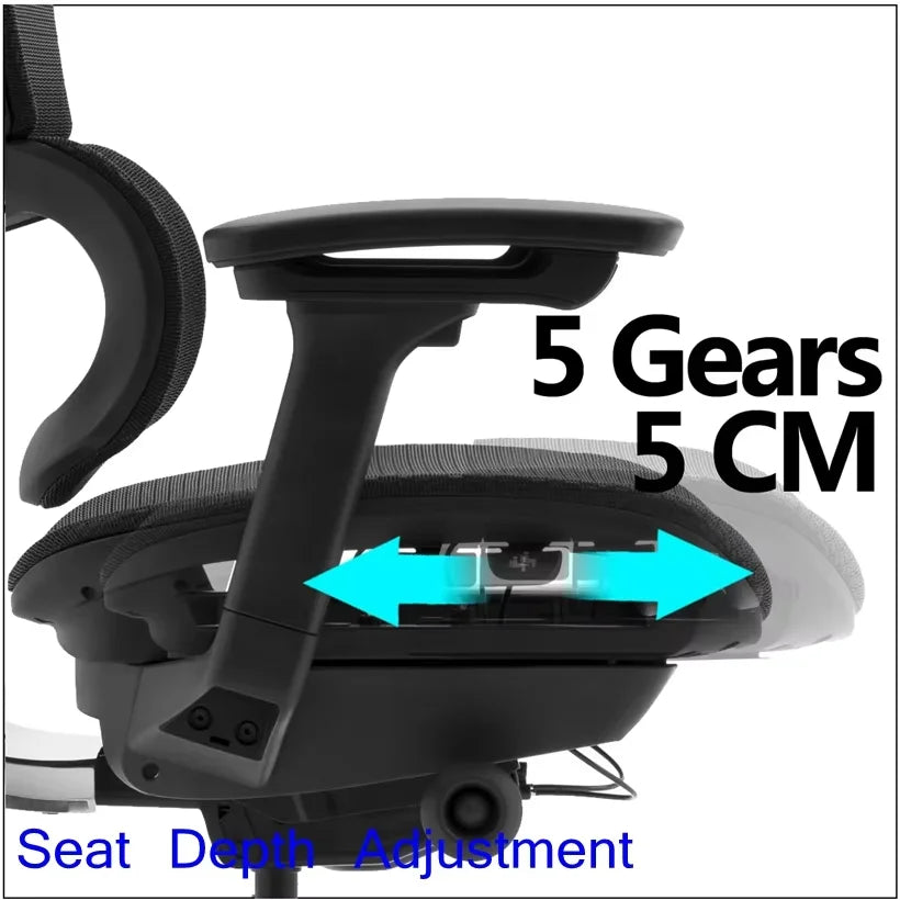 JMT-040522 Ergonomic Adjustable Aluminum Swivel Office Chair with Mesh Back for Comfortable Work Environment