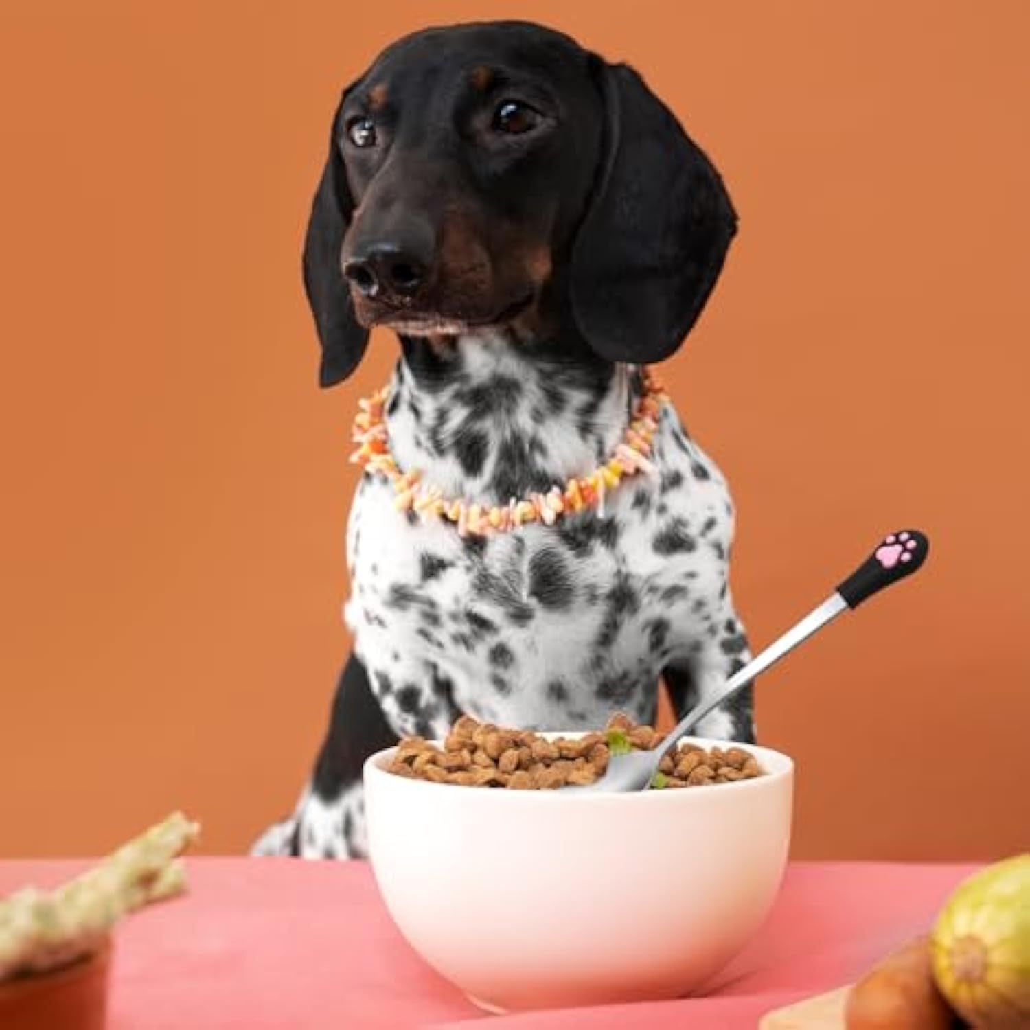 JMT-040586 2-Pack Stainless Steel Pet Spoons with Silicone Grip for Cats and Small Dogs - Designed for Wet or Dry Food