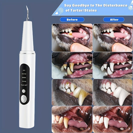JMT-040842 Pet Electric Tooth Cleaner with Dual Cleaning Heads and USB Charger for Effective Teeth and Gum Care