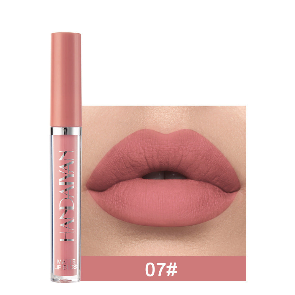 JMT-041034 Matte Lip Glaze Liquid Lipstick - Waterproof, Non-Stick Cup, Mini Tube with Multivitamins