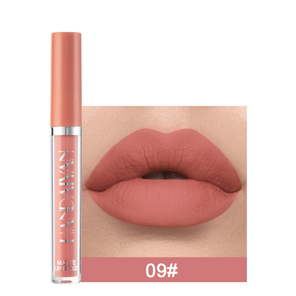 JMT-041034 Matte Lip Glaze Liquid Lipstick - Waterproof, Non-Stick Cup, Mini Tube with Multivitamins