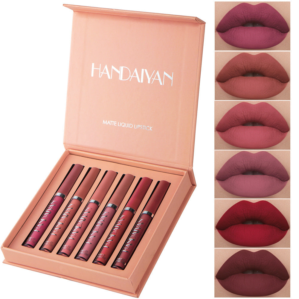 JMT-041034 Matte Lip Glaze Liquid Lipstick - Waterproof, Non-Stick Cup, Mini Tube with Multivitamins