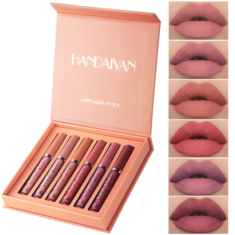 JMT-041034 Matte Lip Glaze Liquid Lipstick - Waterproof, Non-Stick Cup, Mini Tube with Multivitamins