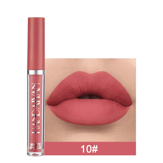 JMT-041034 Matte Lip Glaze Liquid Lipstick - Waterproof, Non-Stick Cup, Mini Tube with Multivitamins