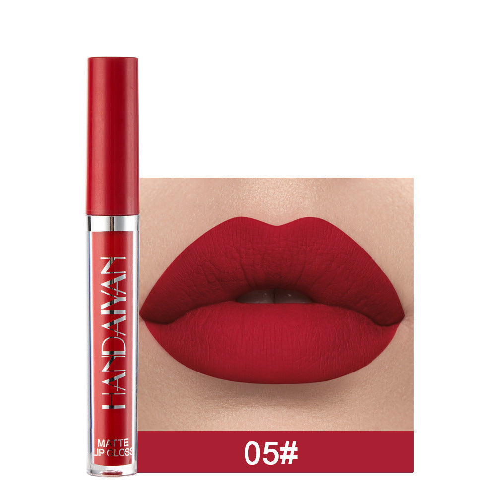 JMT-041034 Matte Lip Glaze Liquid Lipstick - Waterproof, Non-Stick Cup, Mini Tube with Multivitamins