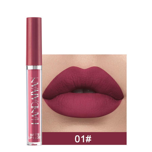 JMT-041034 Matte Lip Glaze Liquid Lipstick - Waterproof, Non-Stick Cup, Mini Tube with Multivitamins