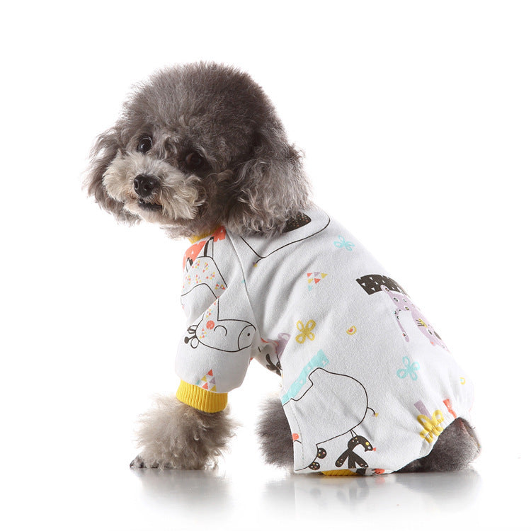 JMT-041546 Cozy Cotton Pet Pajamas in Various Fun Designs and Sizes