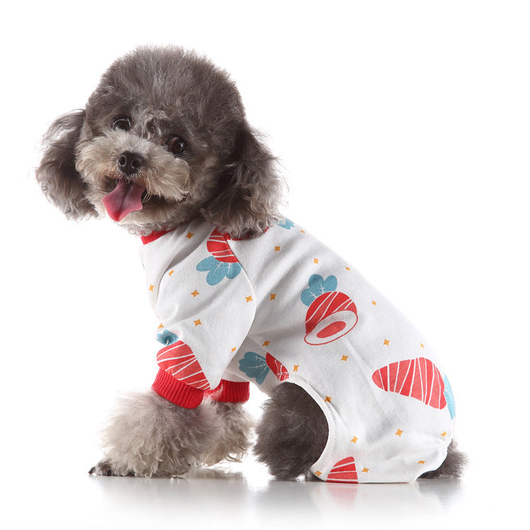 JMT-041546 Cozy Cotton Pet Pajamas in Various Fun Designs and Sizes