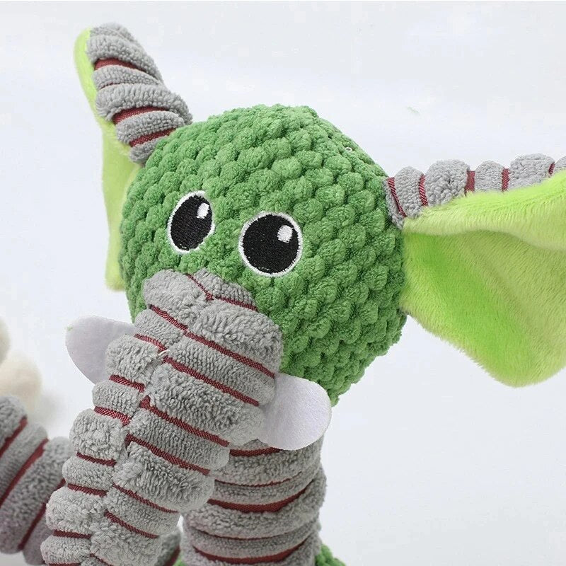 JMT-041738 Interactive Elephant Pet Push Toy for Dogs and Cats - Teeth Grinding, Bite Resistant, Self-Relieving Fun - 40x18 cm, 140g